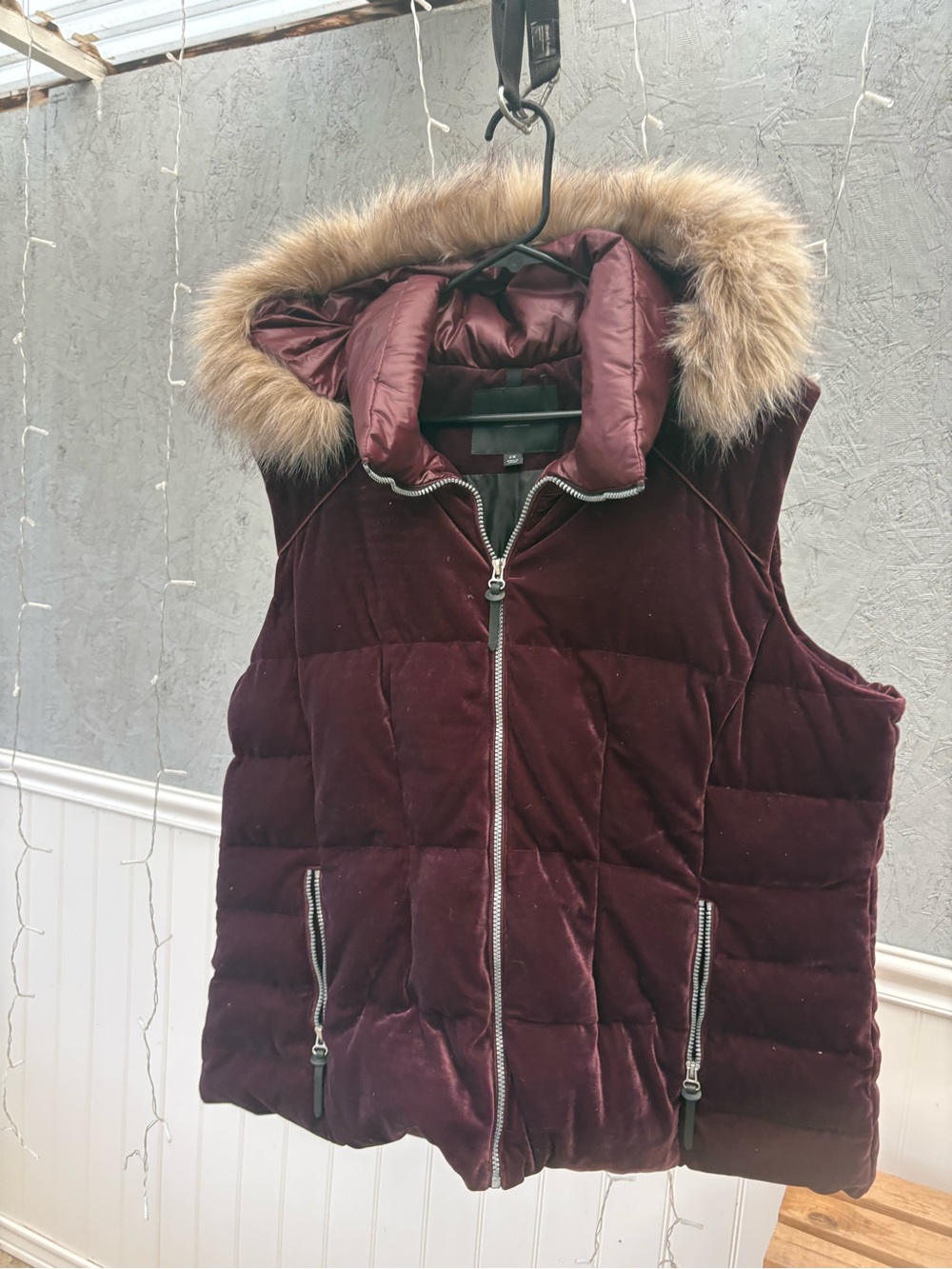 Marc New York Velvet-Look Jacket in Deep Wine